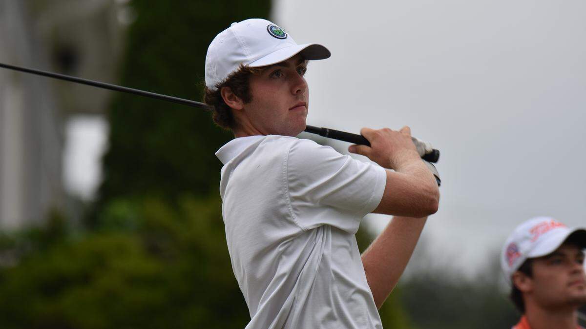 Keegan Vaugh of Myrtle Beach hits a shot during the South Carolina Junior Match Play Championship, which he won Friday. The tournament is run by the Carolinas Golf Association.
