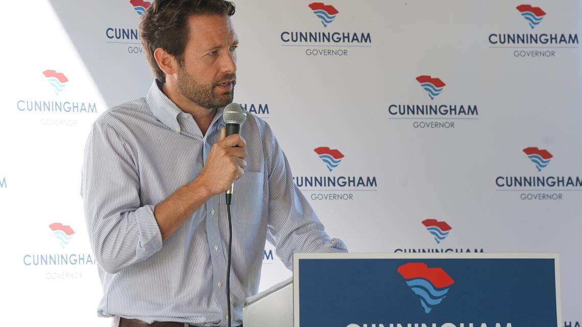 Democrat Joe Cunningham, former congressman, is running for SC governor. He spoke in Myrtle Beach on Saturday.