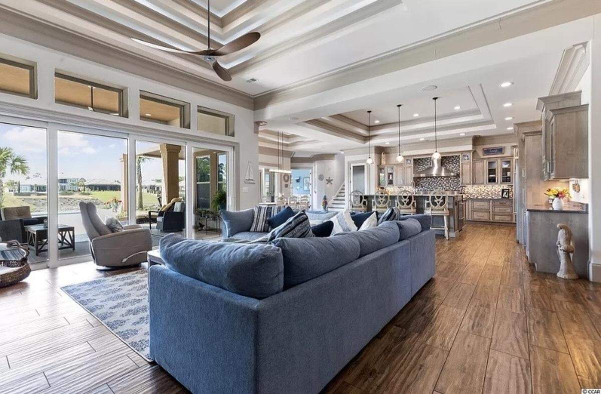 A $3.2 million home is for sale in Myrtle Beach, South Carolina. The five bedroom house listed on Zillow has a salt water pool and a boat docking area.&nbsp;