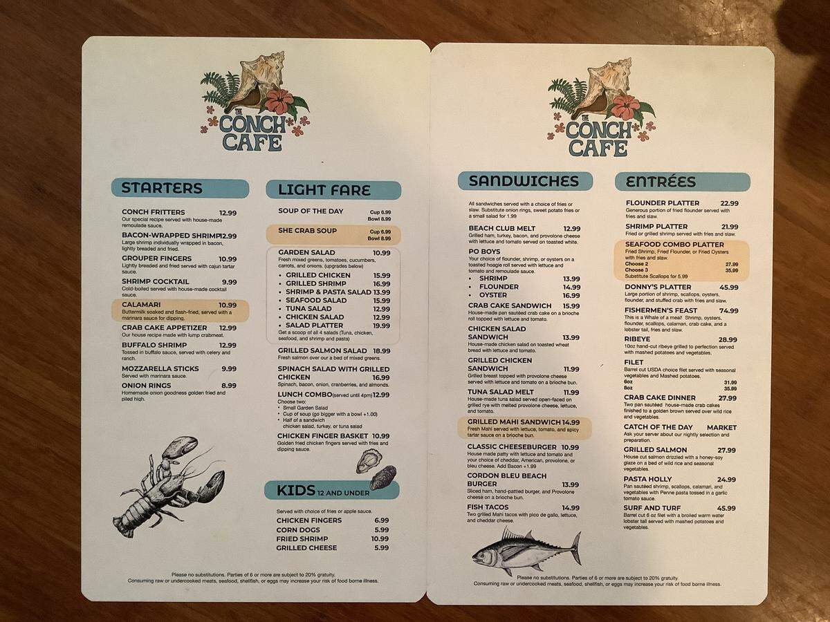 The Conch Cafe in Garden City is now being operated by Misty Pate-Coan, an owner of The Boathouse and Lulu’s Cafe in Myrtle Beach.