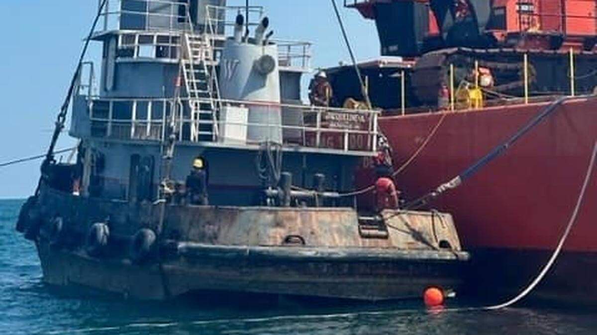 A 59-foot sunken push tug off the coast of North Myrtle Beach was recovered Monday and will be towed to a shipyard in South Carolina, the U.S. Coast Guard said Monday.