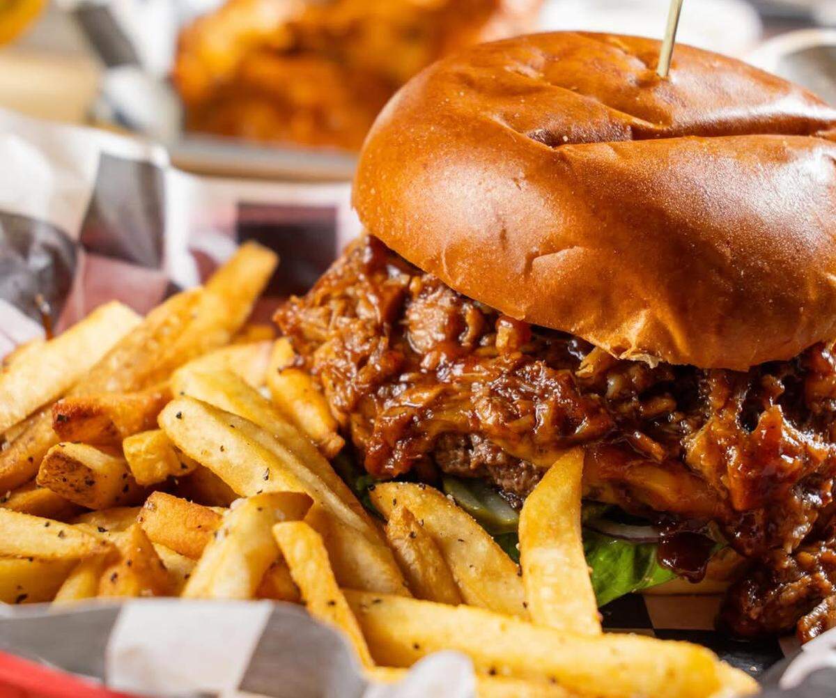 Gator Zone Bar and Grille will offer eight sandwich options, including the BBQ pulled porker, pictured here.