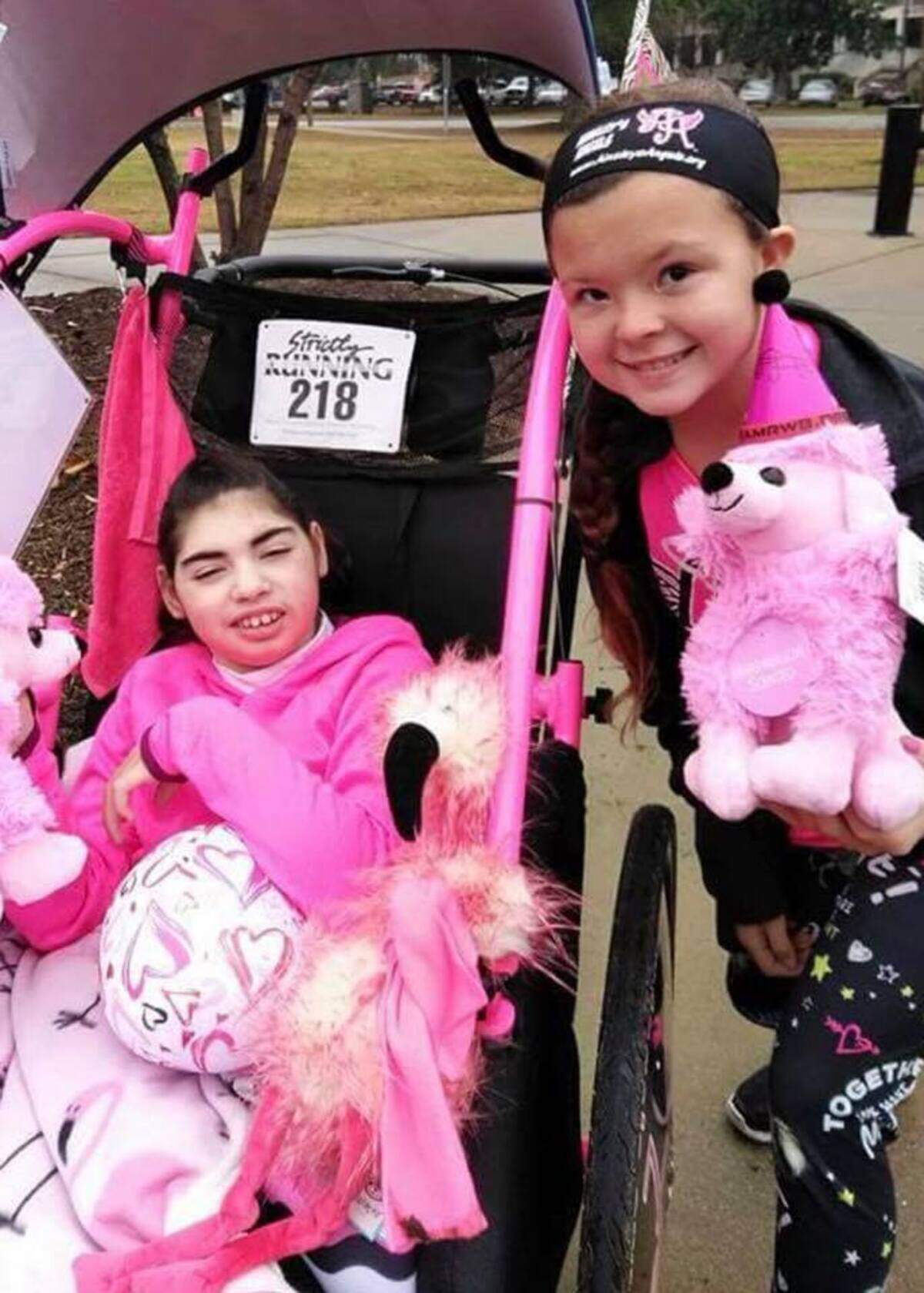 Ainsley's Angels riders Faith (left) and Kylee, who are both from South Carolina and will be participating in Saturday's Myrtle Beach Marathon.