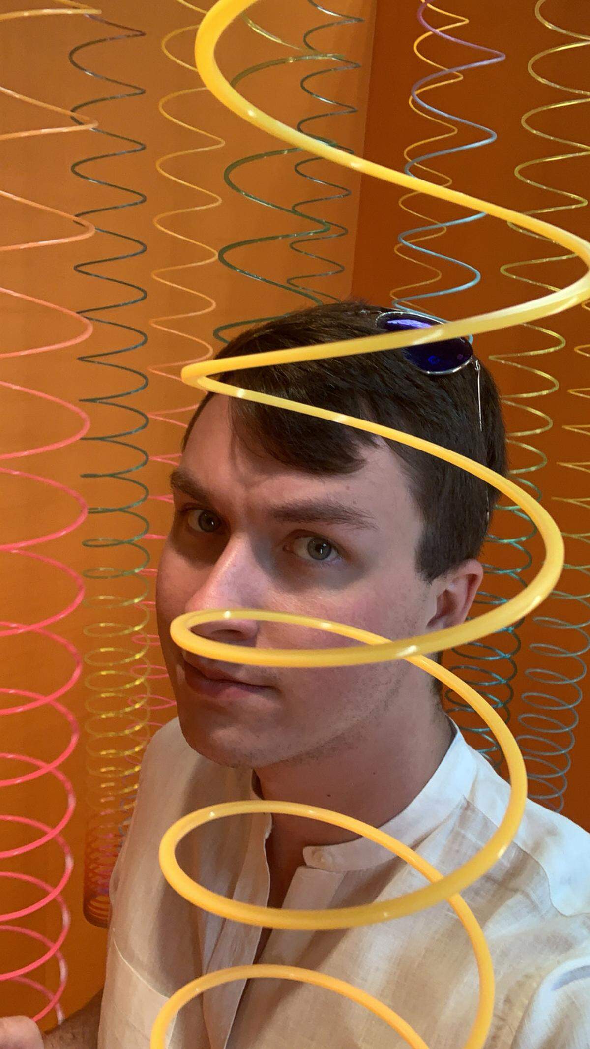 One room inside Selfie WRLD had slinkies hanging from the ceiling.