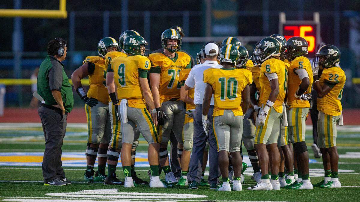Myrtle Beach players gather during Friday’s win over Hanahan.