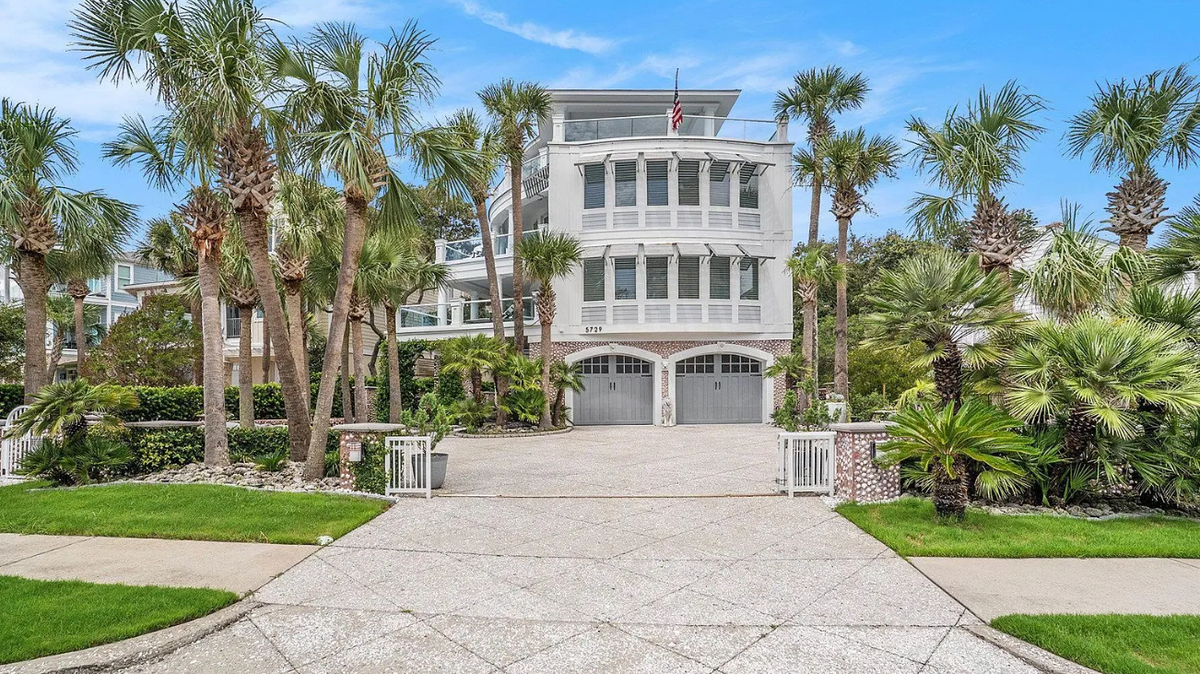 The home at 5729 Ocean Boulevard North on Myrtle Beach’s Golden Mile is on the market for over $4 million. It has its own theater, putting greens and sauna.