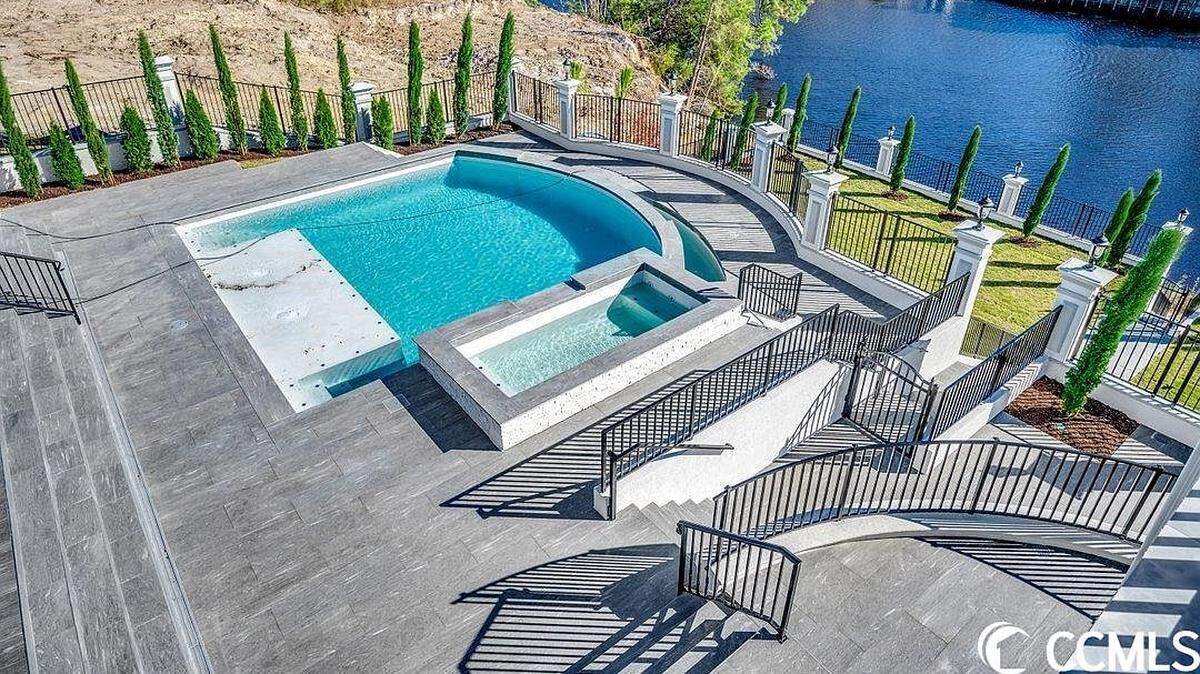 A photo of the pool area at the $3.8 million Grande Dunes area pool. It has over 6,000 square feet indoors with another several thousand outdoors.