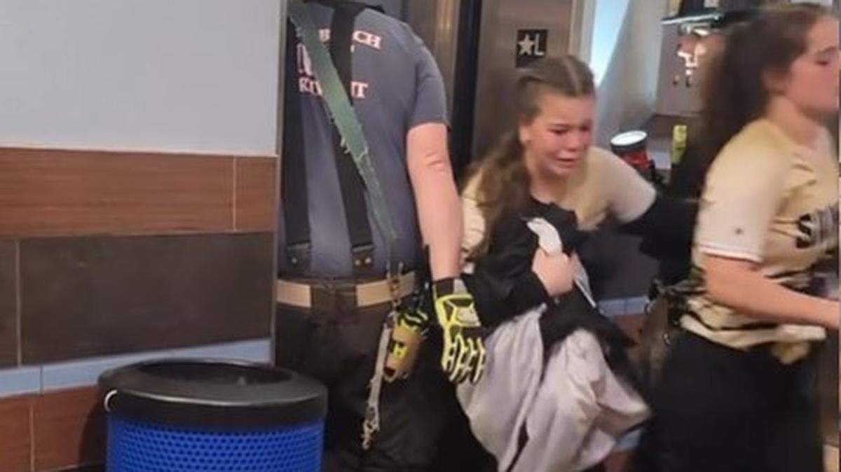 A TikTok video shows young women being freed by Myrtle Beach Fire Department rescue personnel after being stuck in an elevator at a Myrtle Beach hotel in 2023.