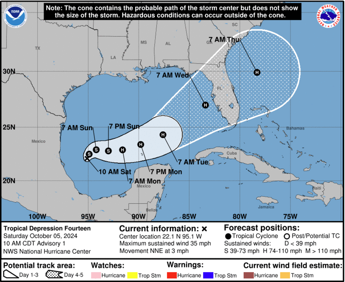 Tropical Storm Milton is expected to increase into a hurricane by time it reaches Florida on Tuesday.