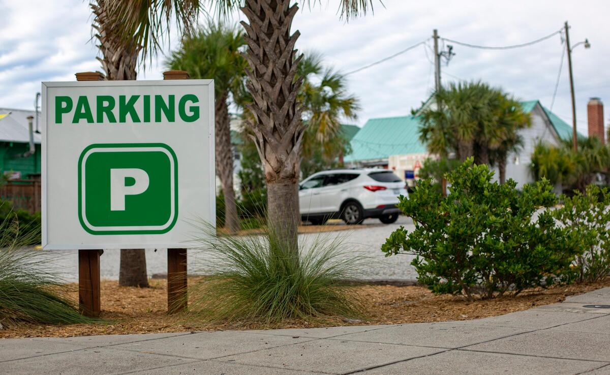 A parking sign sits on the corner of Mr. Joe White Avenue and Withers Drive in Myrtle Beach.