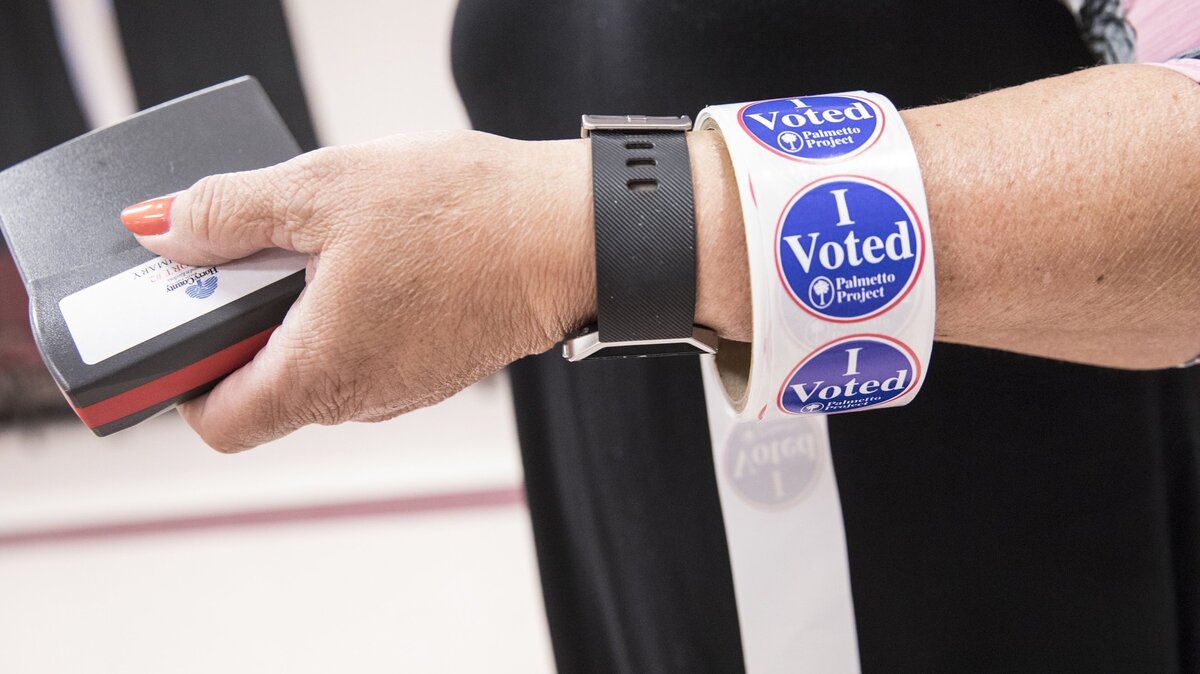Myrtle Beach voters braved the stormy weather to vote in the primaries on Tuesday. June, 11, 2018.