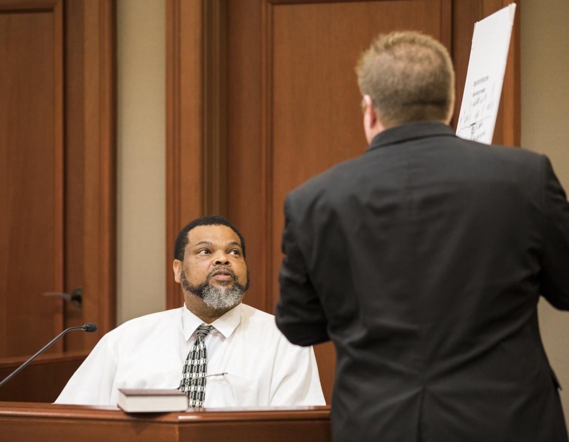 Roger Dale Grate of Loris talks about the events that led him to shooting and killing his nephew, Darrell D. Doctor during a party on Christmas night in Loris in 2016.A hearing that began on Monday will decide whether Grate can use the "stand your ground" defense for his actions that night. May 15, 2018.