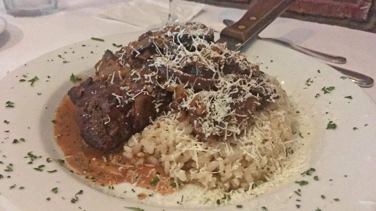 Benny Rappa’s filet on risotto.