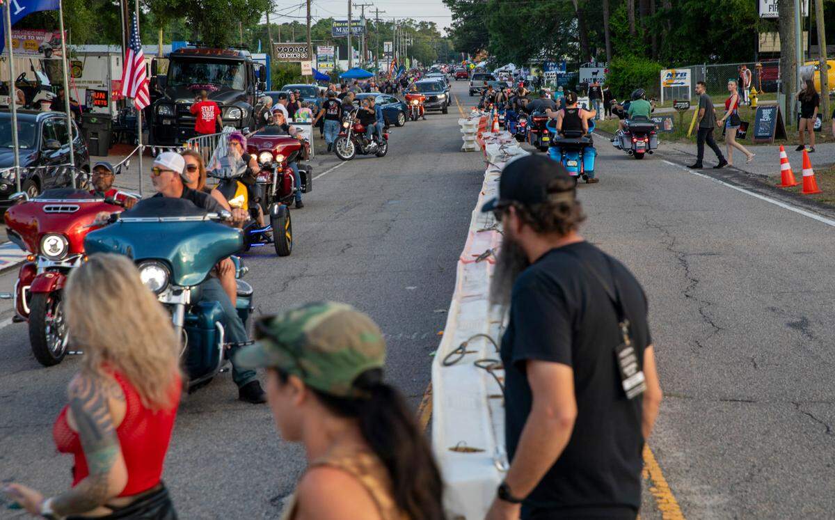 Thousands of bikers cruised into south strand bars to on Thursday as part of the 2024 Myrtle Beach Spring Rally. May 16, 2024.