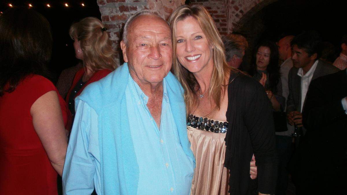Kelly Tilghman with Arnold Palmer
