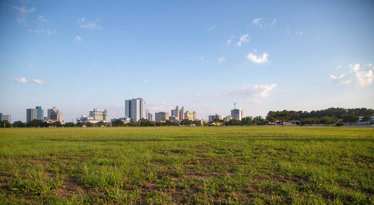 The empty lot where Myrtle Square Mall resided in Myrtle Beach from April 16, 1975 to December 22, 2005.