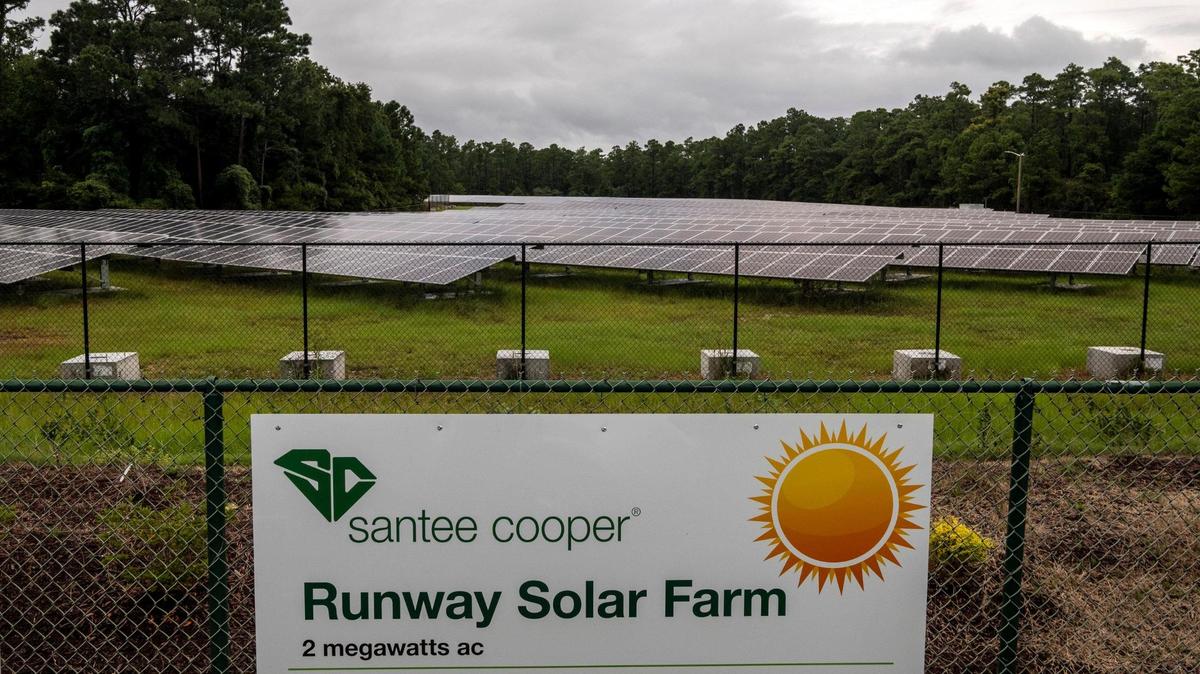 Santee Cooper’s Runway Solar Farm in Myrtle Beach. September 9, 2020.