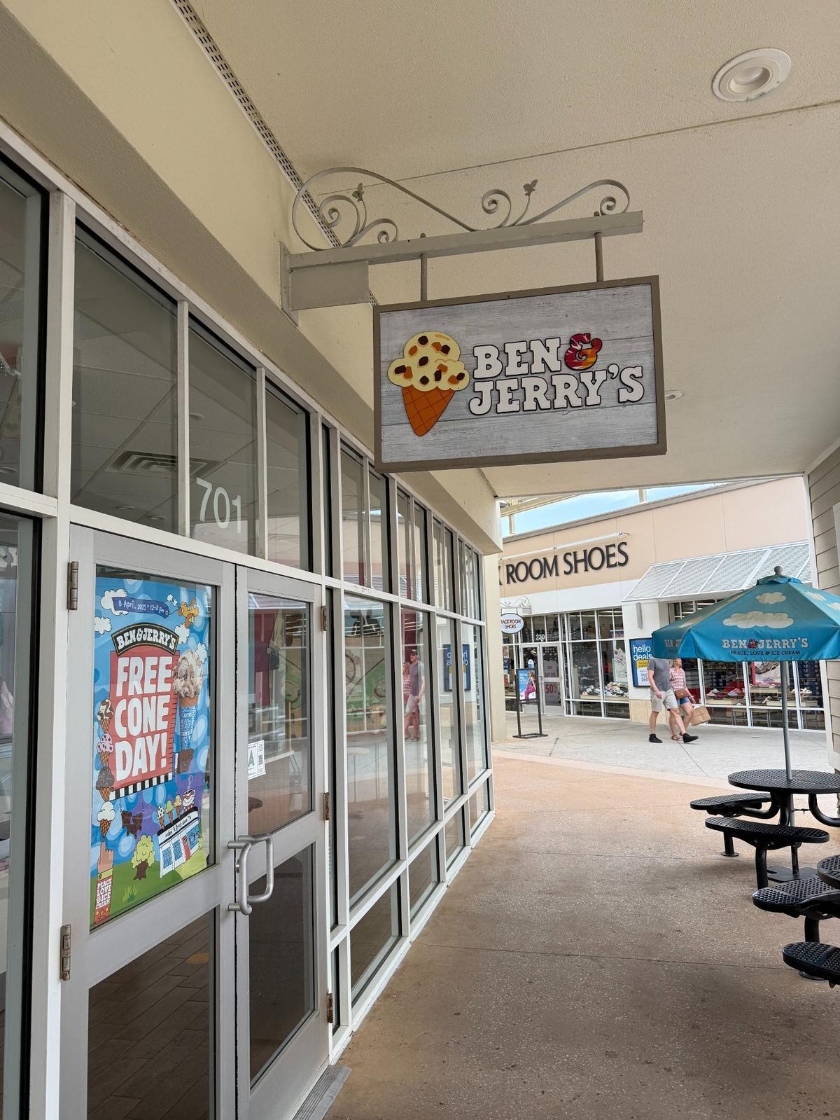 Ben & Jerry’s at the Tanger Outlets in Myrtle Beach, SC.