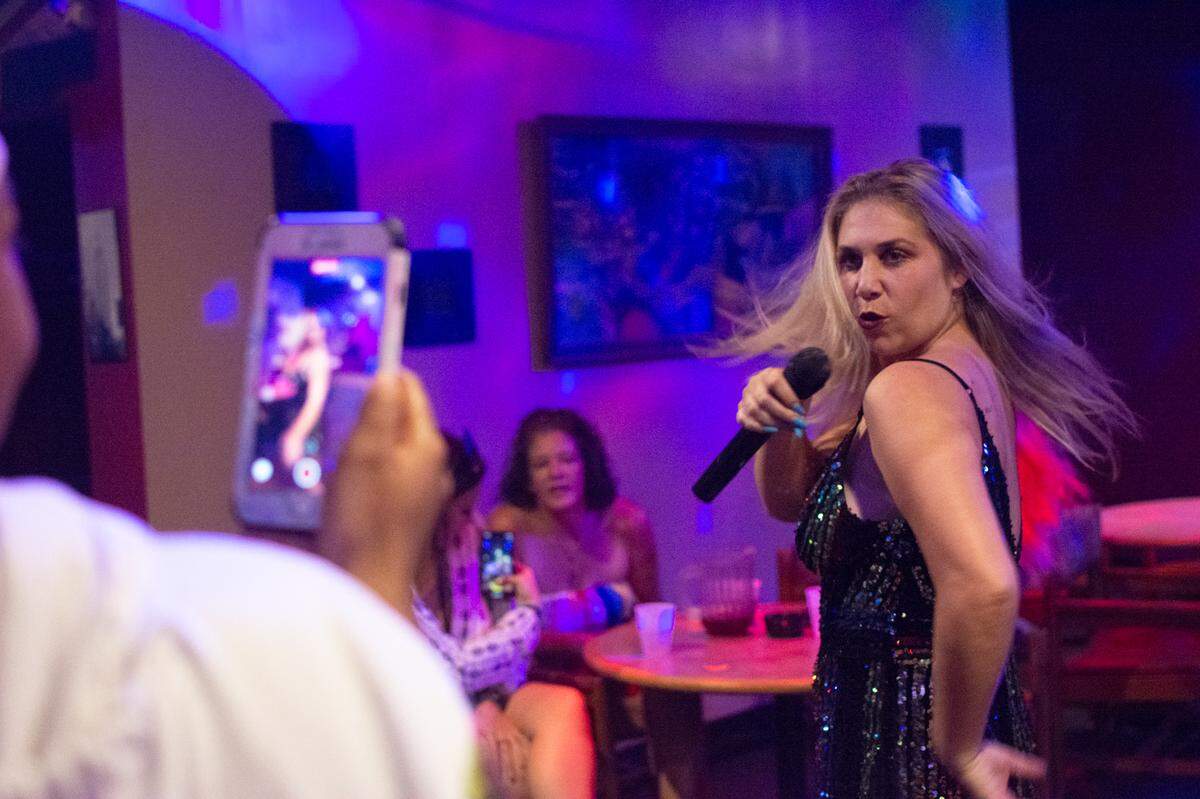 Bargoers at St. George participated in a lip sync battle as part of a week-long LGBTQ+ Pride celebration in Myrtle Beach. Sept. 29, 2021.