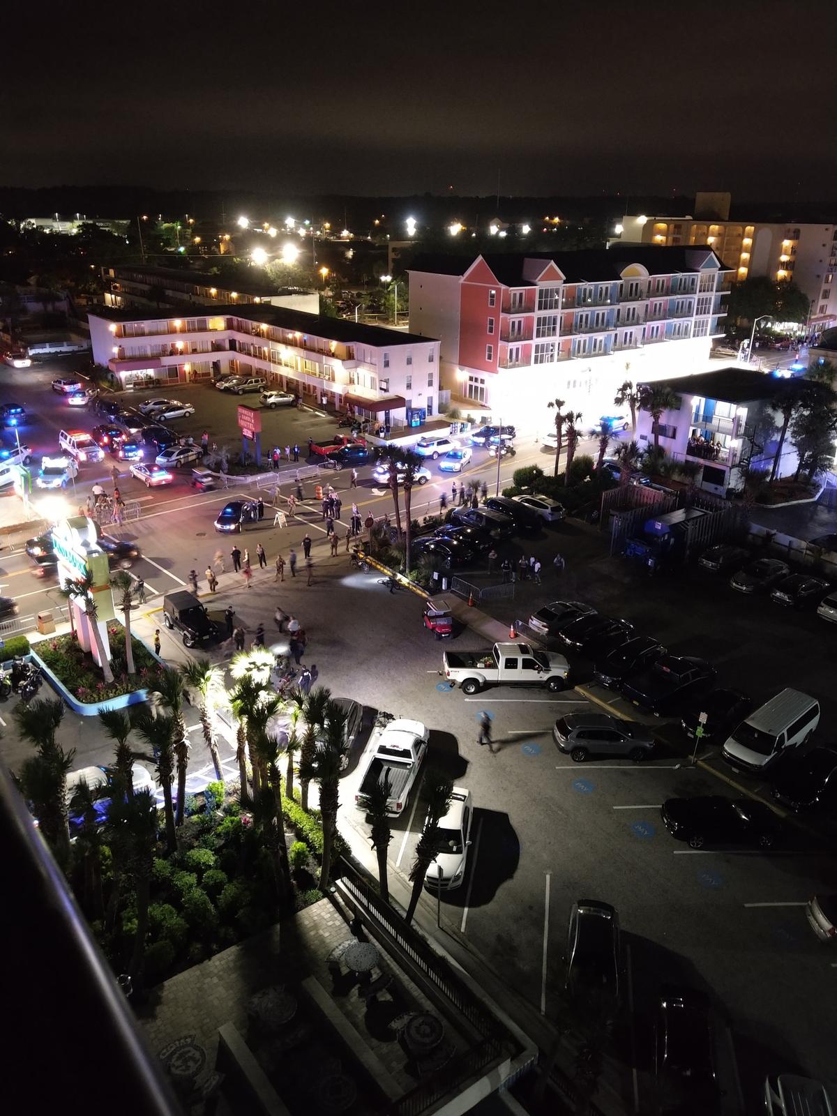 This is the scene after the third shooting on Ocean Boulevard in a week, happening around 12:30 a.m. Monday, May 25. It appears one man was shot at a parking lot near the Landmark Resort in Myrtle Beach.