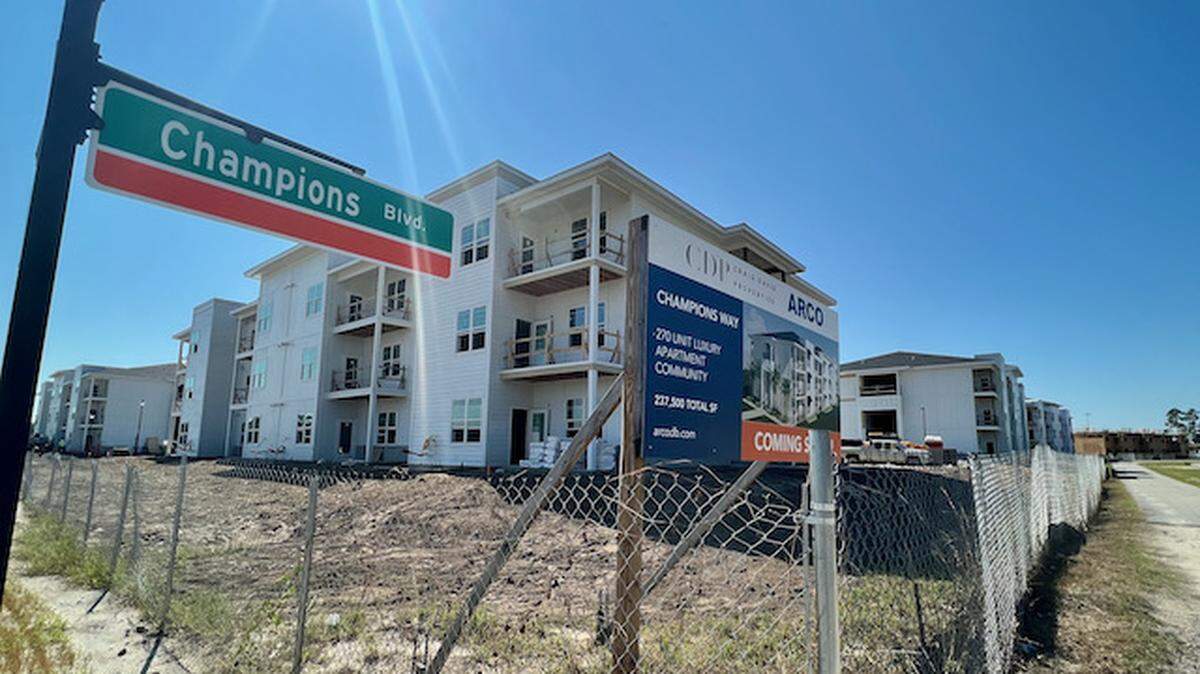 The Lorrel Apartments is a new complex in Little River, SC with a pool, pickleball, dog park and other amenities.