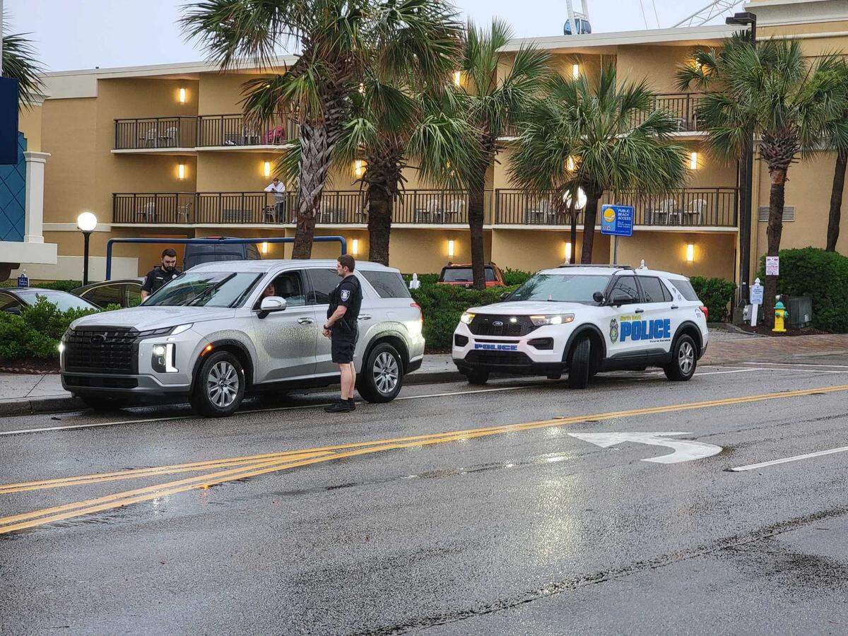 Myrtle Beach police pulled over a car traveling northbound in the flushing zone on Friday, May 30.