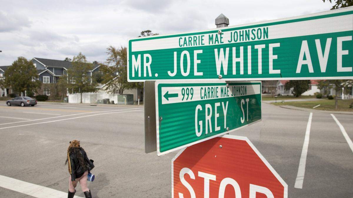 Mr. Joe White Boulevard is named for Joe White, a long term resident of Myrtle Beach who worked as a “shoe stylist” and rode his bike up 10th Avenue to work at Woody’s Barber Shop. Friday, Nov. 11, 2017.