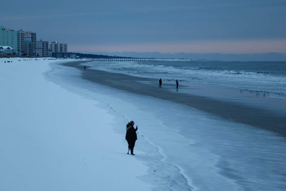 Residents and visitors to the Myrtle Beach area woke to heavier snowfall than was initially forecast on Wednesday, Jan. 22, 2025.
