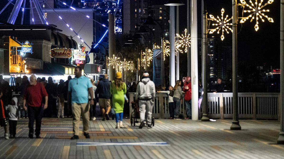 The Myrtle Beach boardwalk area is lined with lights and displays and is hosting a “Winter Wonderland at the Beach” with light displays, a Family Fun Zone and live entertainment. Towns around the Myrtle Beach area have begun decorating for the holidays with many festivities scheduled throughout Horry County, S.C. this season. November 25, 2022.