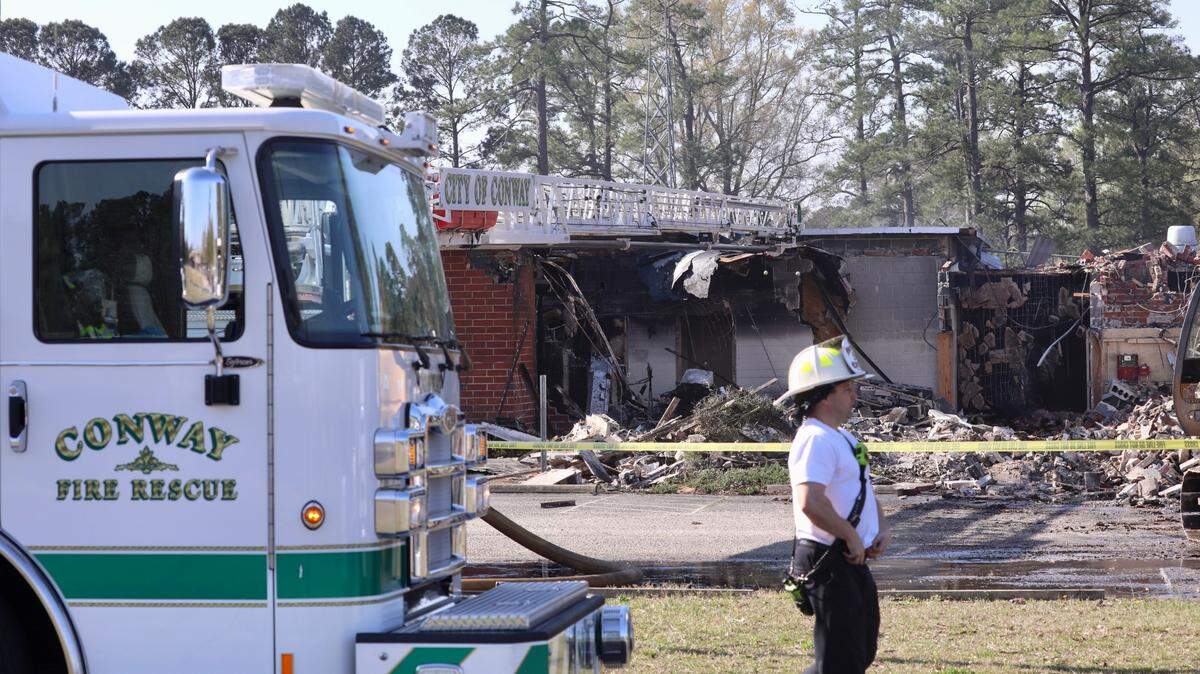 An historically Black school in Conway caught fire early Tuesday morning. Fire officials were still on the scene Tuesday. An historic group was hoping to save the school from demolition.