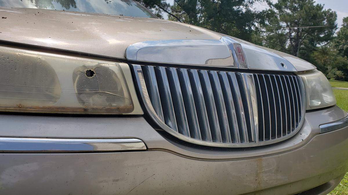 Horry County police say they found seven bullet holes in this broken down vehicle at a residence on Hemingway Chapel Road after a reporting shooting Tuesday evening near Conway.