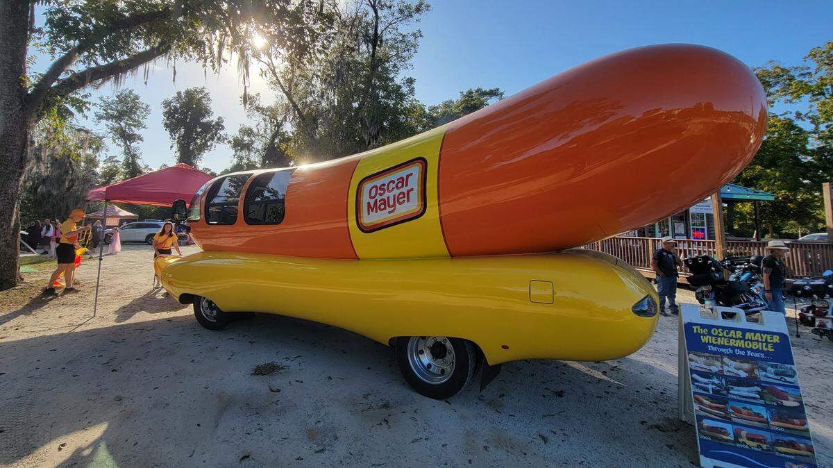 The Oscar Mayer Wienermobile made an appearance at the Cooper House on Halloween.