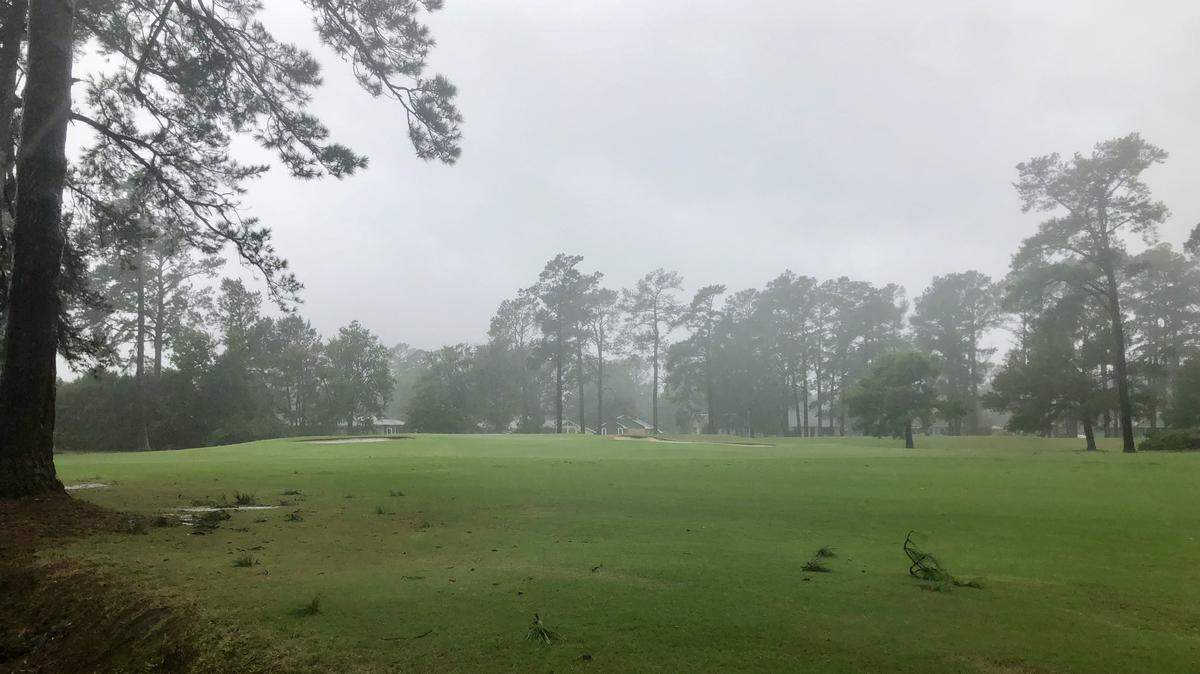 Myrtlewood Golf Club is hit with wind and rain from Hurricane Florence on Friday afternoon.