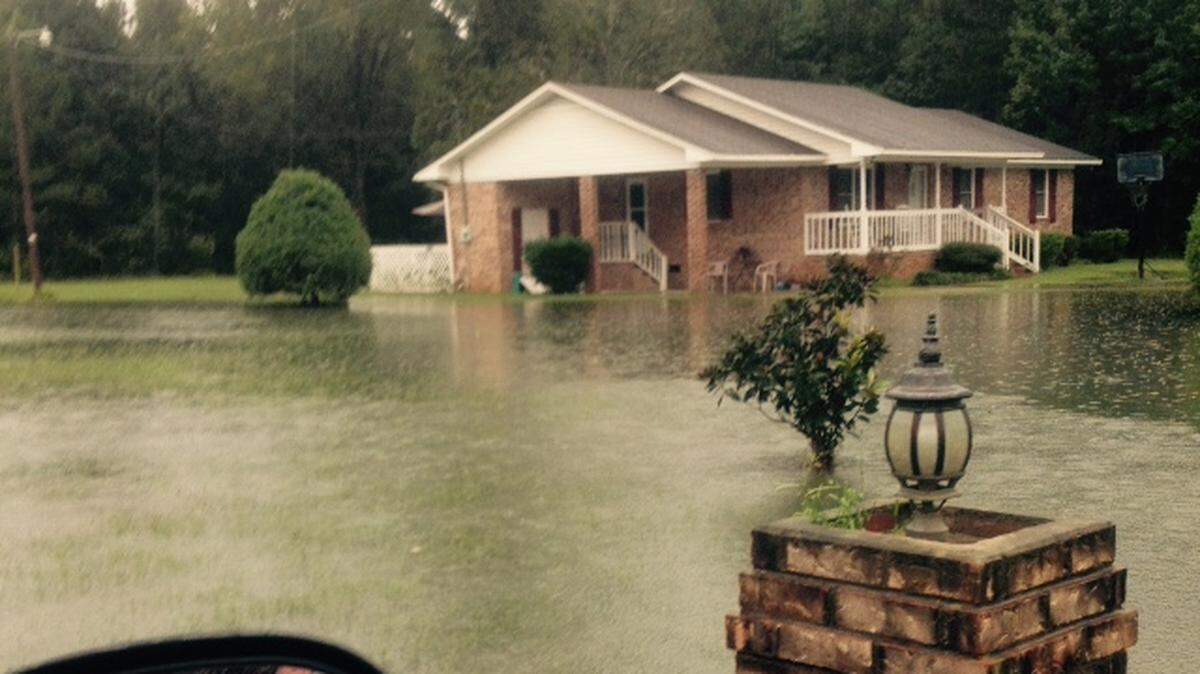 Pearl Gause’s managed to escape the 2015 flood and Hurricane Matthew in 2016 with just a few feet of standing water in her yard.