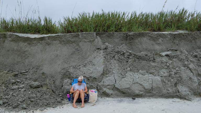 Photos: Dunes collapsed in North Myrtle Beach, SC due to storms