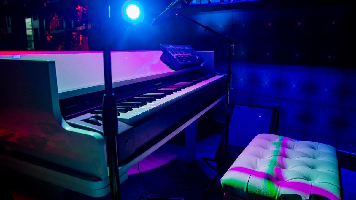 A baby grand piano sits inside the 88 Keys Piano Bar in Myrtle Beach, which is connected to The Library and has a common owner with the upscale restaurant on 66th Ave. North and Kings Highway.