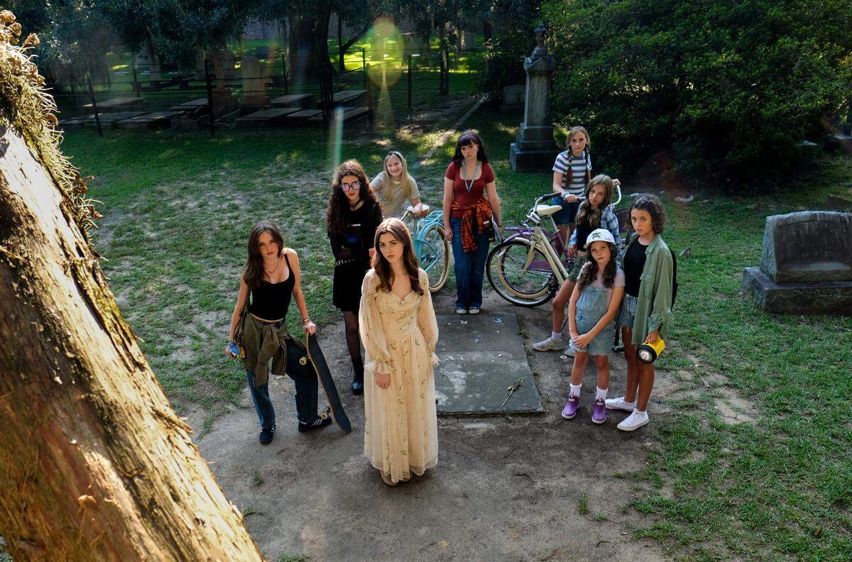 The cast of the "Marshlike Girls" meet at the All Saints Church cemetery in Pawleys Island, SC. The all-girl cast will be part of a film that centers around the Lowcountry ghost tale of Alice Flagg, said to have died with a broken heart after her engagement ring was taken from her by her brother, who refused to allow her to marry a man below her status. The first episode will begin filming in November and is described as a Nancy Drew/"Stranger Things"/"Outer Banks" type of story. Aug. 20, 2025.