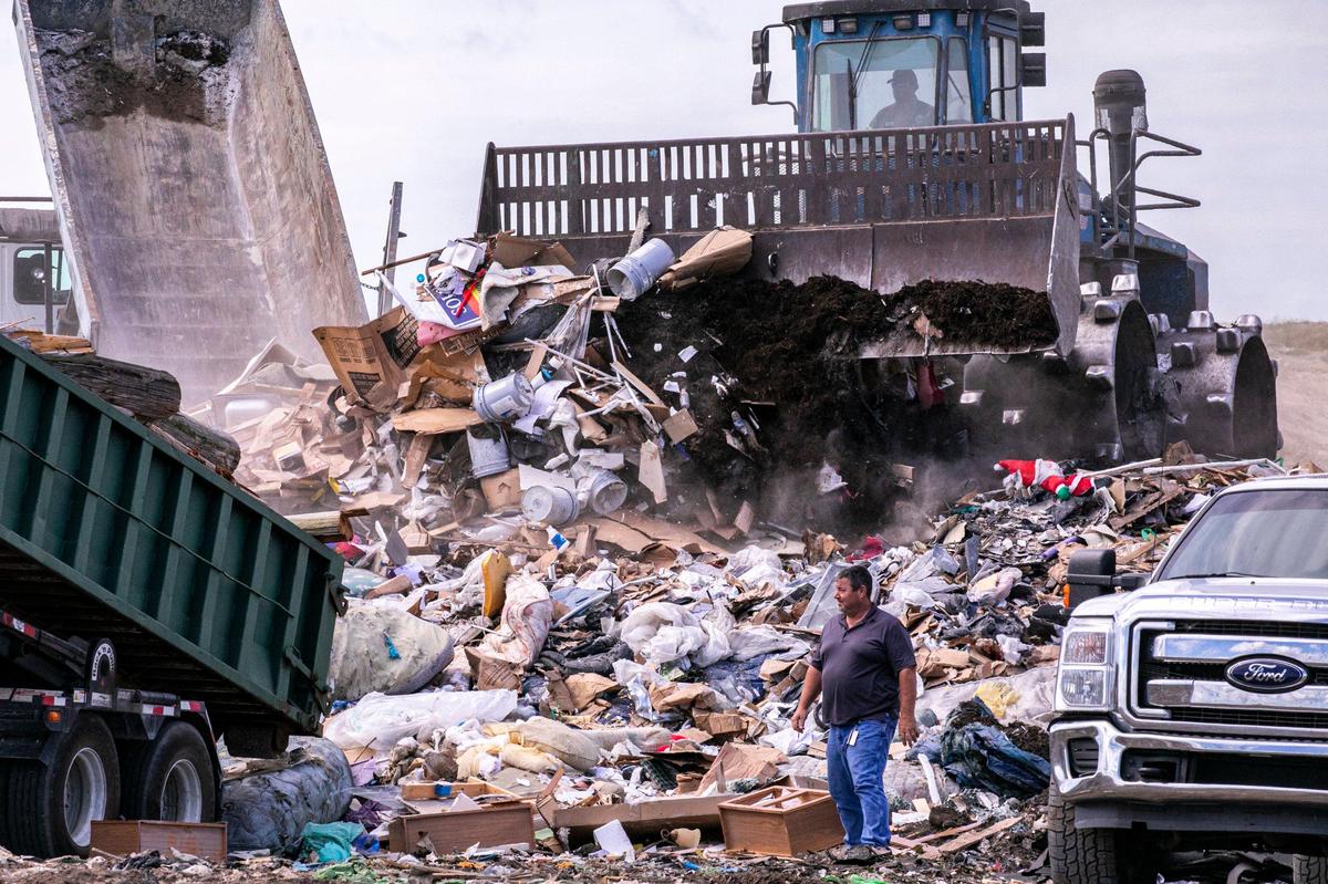 Construction debris are dumped in the construction and demolition section of the landfill. The Horry County Solid Waste Authority (SWA) handles all the trash and recycling in the area with 260,000 tons of waste a year put into a landfill off of Hwy. 90, and the Material Recycling Facility handles 21,000 tons of recyclables a year. Officials estimate that the 250 foot high landfill will be at capacity by the year 2020.