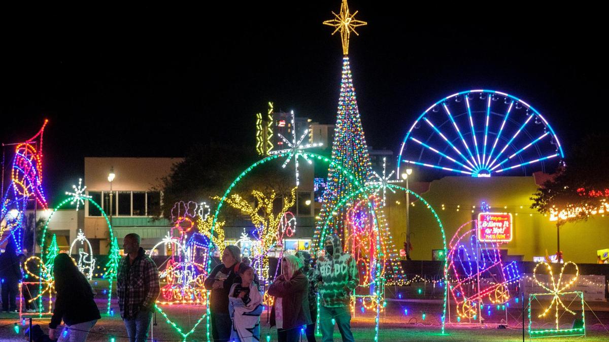 Winter Wonderland at The Beach opened on Friday, Nov. 26, 2021 with an ice skating rink and a walking trail of holiday lights. The event will continue through Jan. 3, 2022. Nov. 26, 2021.