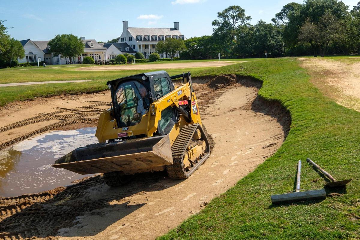 Pine Lakes Country Club golf course is closed while bunkers and greens undergo renourishment. May 4, 2021.