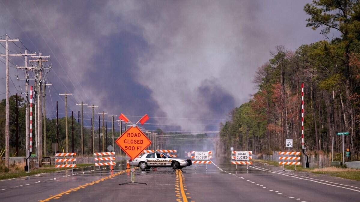 International Drive was closed Monday during a controlled burn off of International Drive at the Lewis Ocean Bay Heritage Preserve. Prescribed burns are set intentionally for purposes of forest management and to prevent uncontrolled forest fires. March 18, 2019.