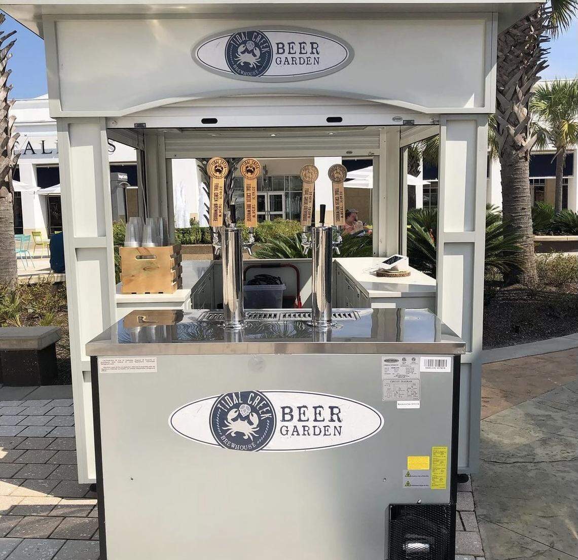 A new beer garden from the Market Common’s Tidal Creek Brewhouse opened in early September 2021 at the Tanger Outlets in Myrtle Beach.