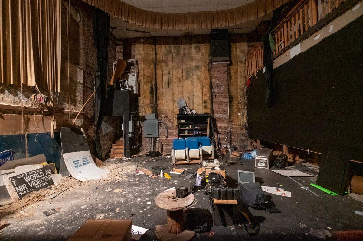 The City of Myrtle Beach has plans to redevelop the historic Ben’s Broadway Theater on Main Street as part of the Arts & Innovation District downtown. The building is currently in a state of disrepair. November 16, 2022.