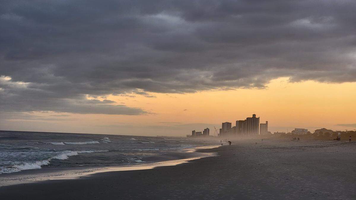 The downtown Myrtle Beach coastline on Oct. 22, 2024.