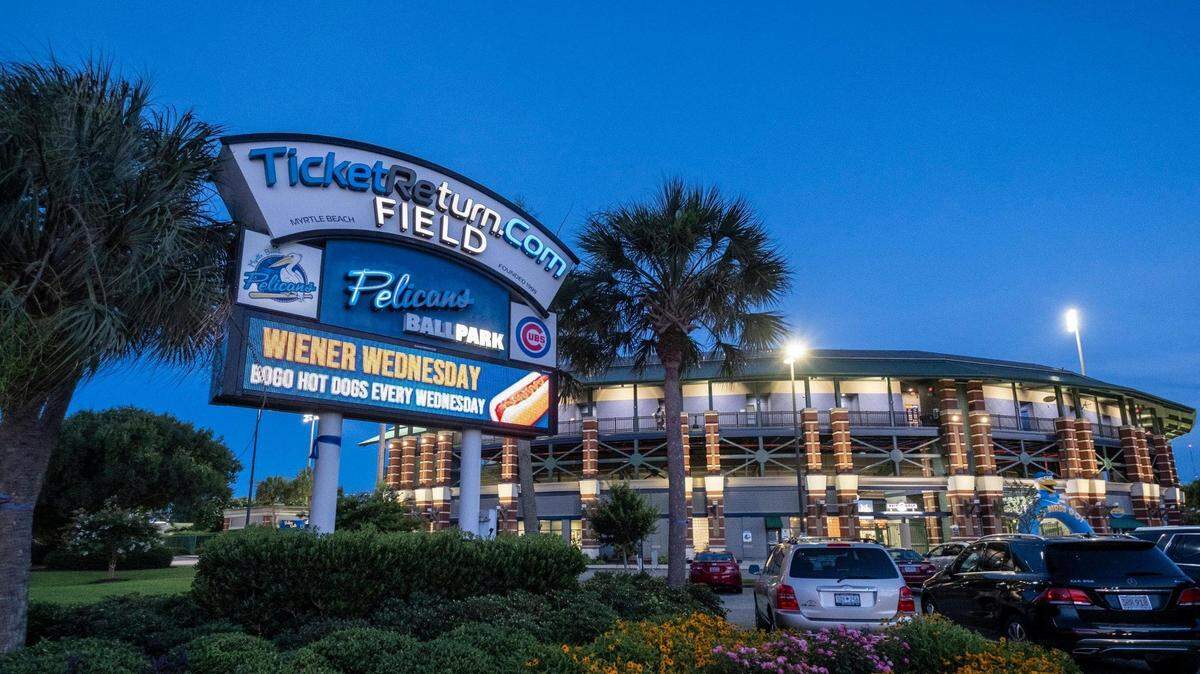 At Ticketreturn.com Field, the Myrtle Beach Pelicans attract fans by providing food and entertainment options beyond the baseball game. June 30, 2021.