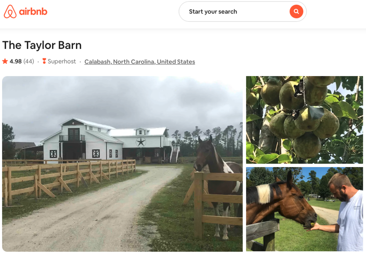 An AirBnB vacation rental in Calabash, NC.