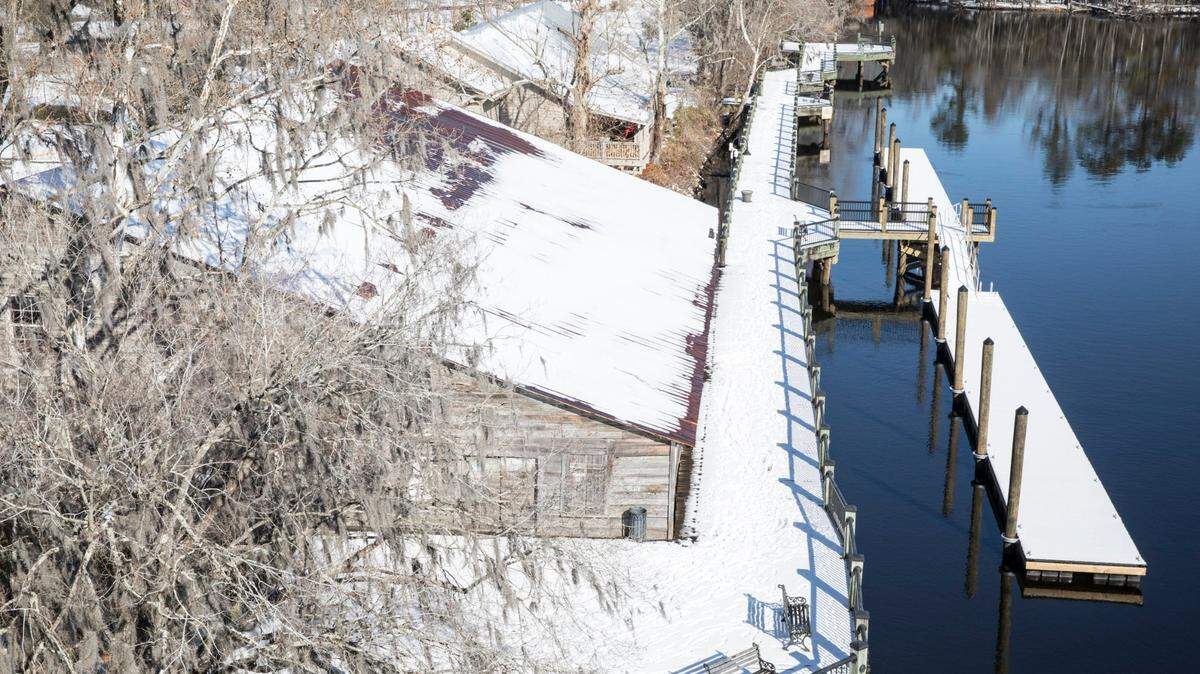 Much of Conway, S.C., was coated in about an inch of snow on Jan. 4, 2018.