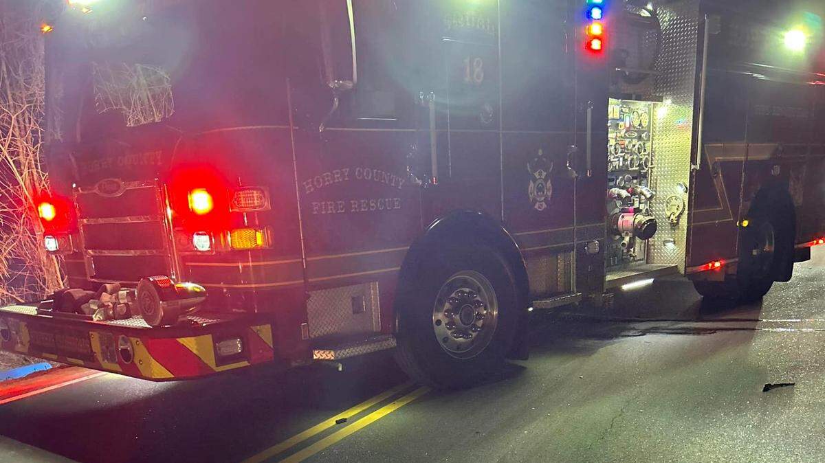 Horry County Fire Rescue responded to crash between a tractor and motorcycle Monday night in Little River.