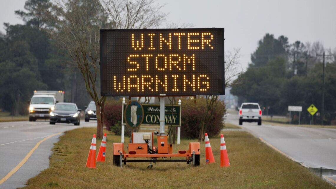 More than 4,500 without power in Horry County as winter storm hits Myrtle Beach area