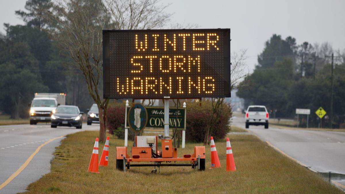 Horry County leaders and forecasters are warning residents of a winter storm heading into the area this weekend. Freezing rain, sleet, snow or a combination of the three could hit the area, creating dangerous road conditions. January 21, 2022.